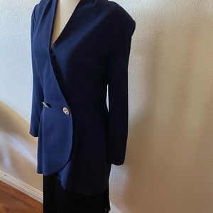 Morton Myles(for the Warrens) Blue evening cocktail suit